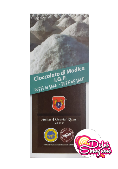 TAVOLETTA DI CIOCCOLATO DI MODICA I.G.P. AL SOFFIO DI SALE - immagine 2