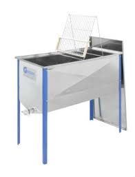 Banco per disopercolare in acciaio inox 50x150cm – rubinetto a taglio in plastic