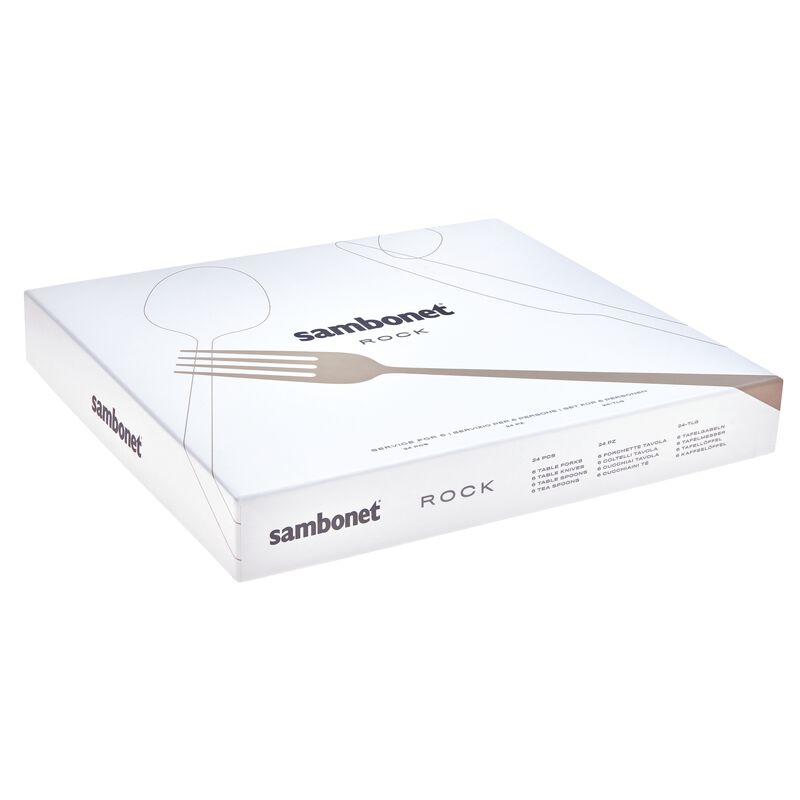 Sambonet Servizio 36 pz. Monoblocco Rock Inox - immagine 5