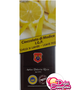 TAVOLETTA DI CIOCCOLATO DI MODICA I.G.P. ALLA SCORZA DI LIMONE