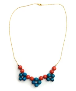 Collana Carmen turchese/mandarino