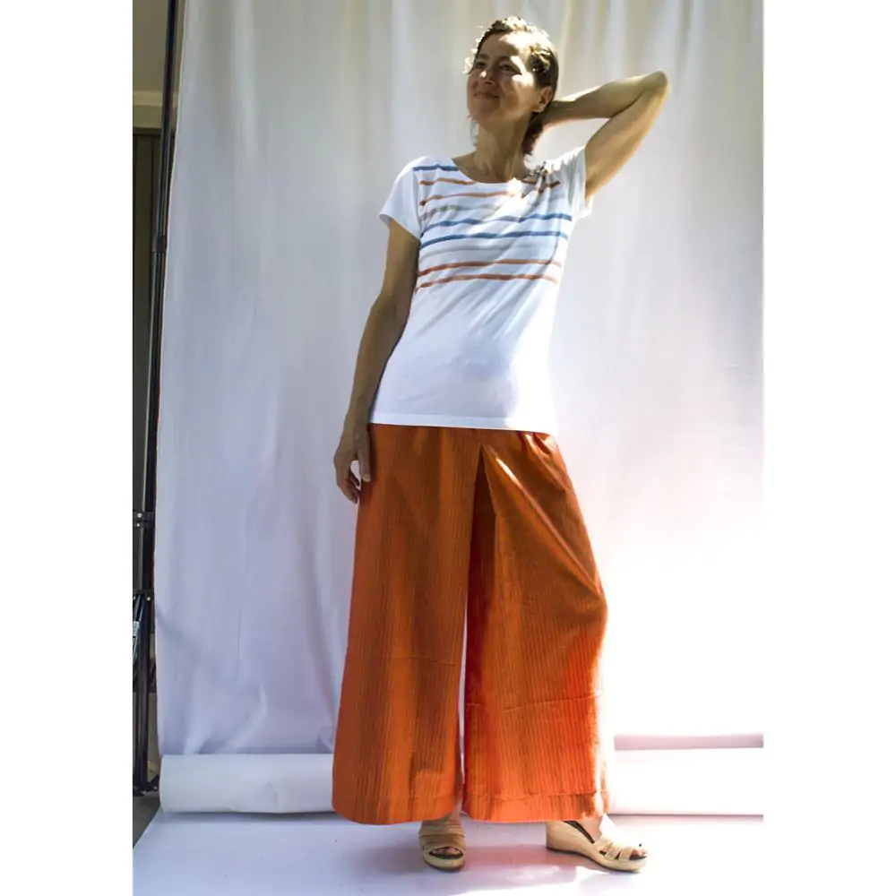 T-shirt donna Orizzonti Futuri dipinta M