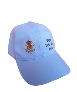 Cappello con visiera azzurro chiaro con scritta Regno delle due Sicilie 100% cotone