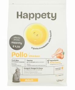 Happety POLLO 1,5 Kg – Alimento completo per gatti