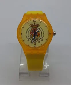 Orologio da polso Summer Unisex Quartz Regno delle due Sicilie cinturino silicone Giallo sfondo beige