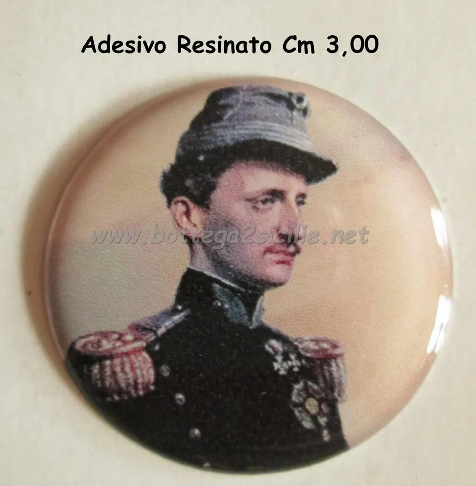 3 ADESIVI STICKER RESINATI CM 3 FRANCESCO II DI BORBONE REGNO 2 SICILIE ADESIVO - immagine 2