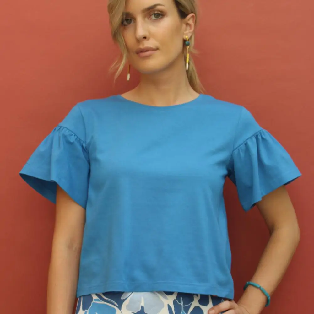 T-shirt Dana azzurro mare M