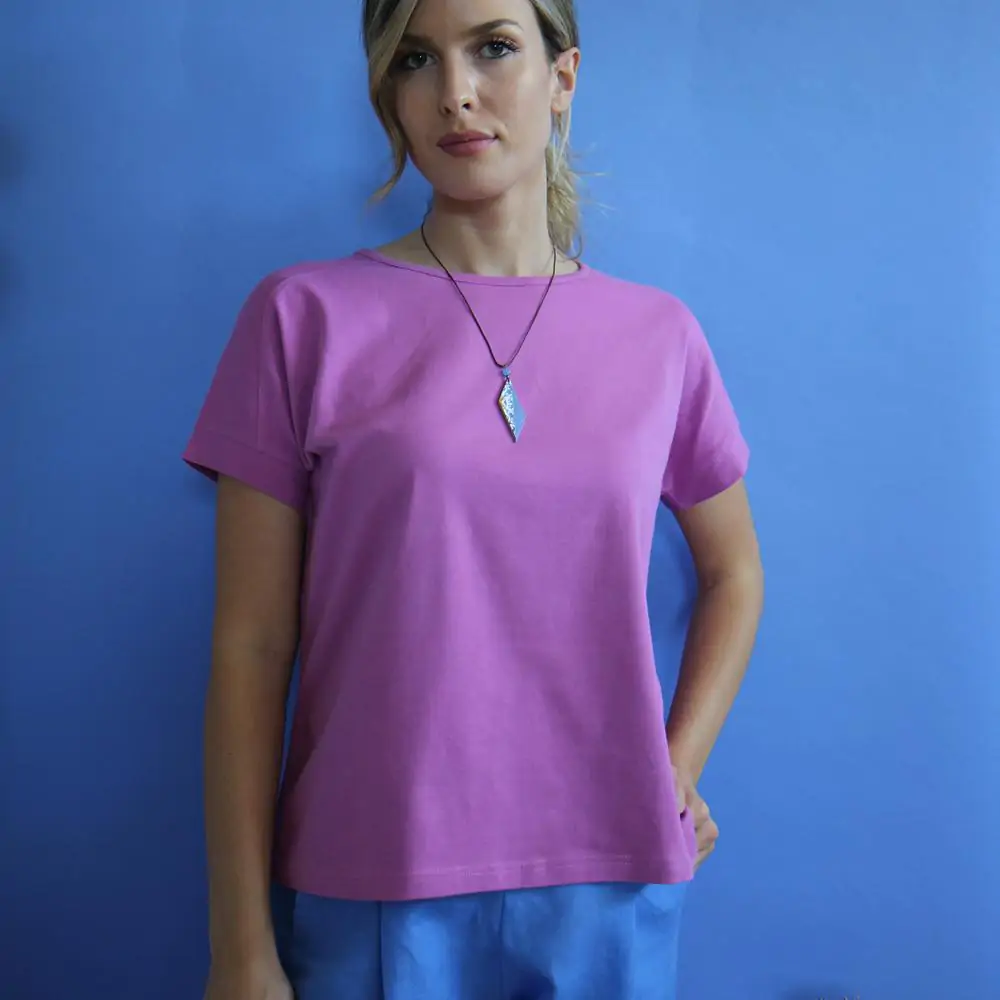 T-shirt Saffira bocciolo di rosa L