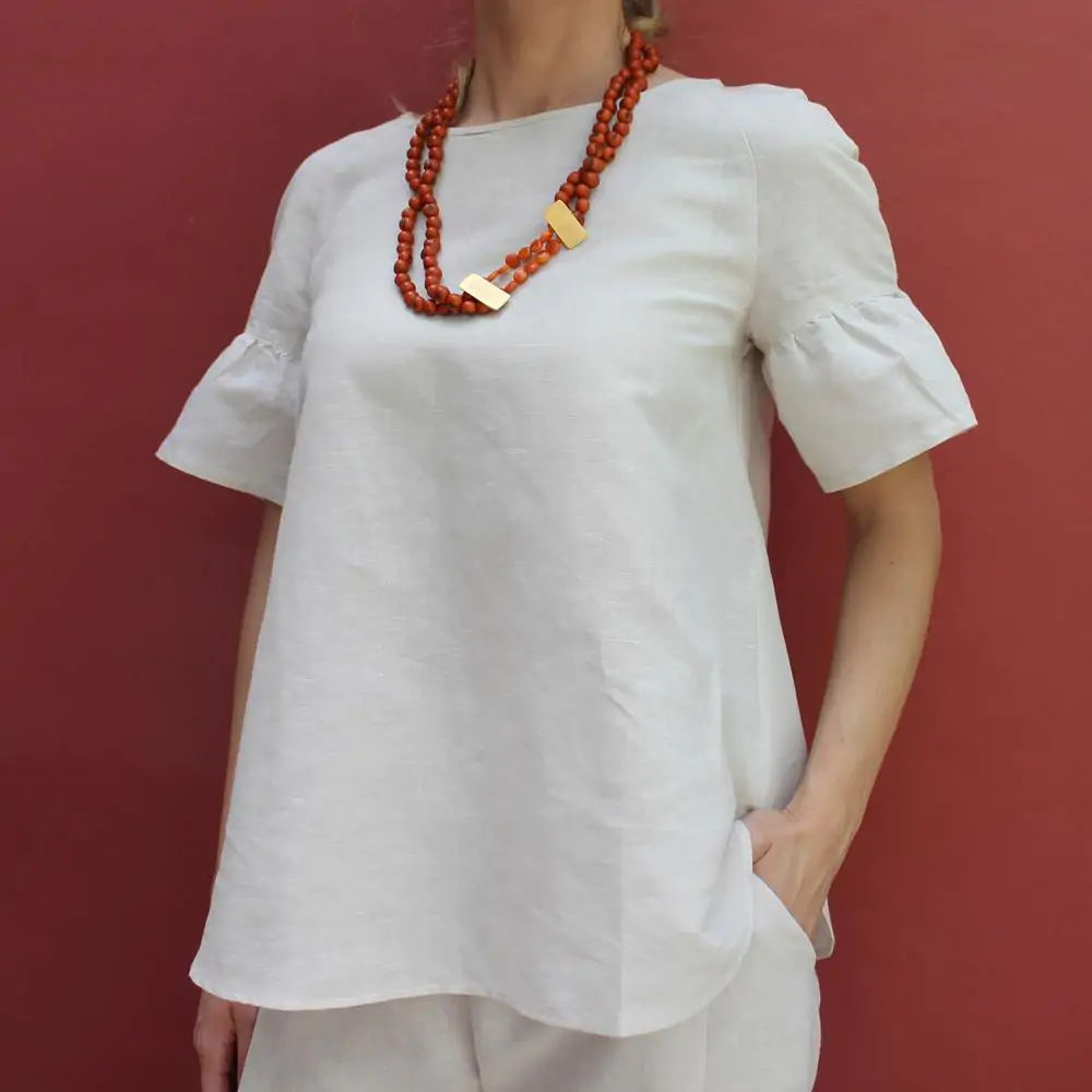 Blusa Bloom sabbia M - immagine 3