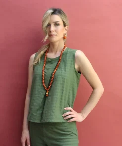 Top Uma verde palma M