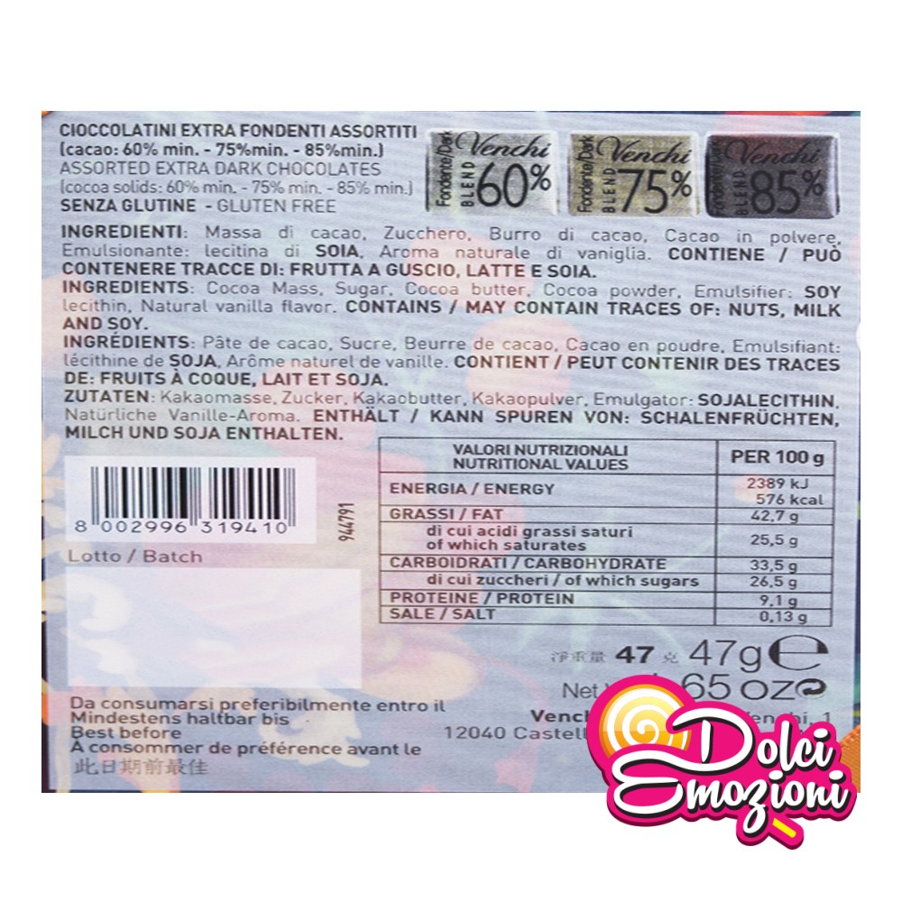 Venchi confezione cioccolatini assortiti 47 g - immagine 4