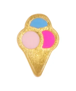 Lulu Copenhagen Orecchino Ice Cone Placcato Oro