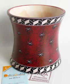 Portapenne 10cm  rosso Escher+Stelle