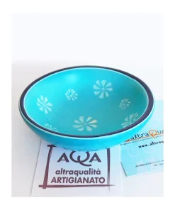 Ciotolina 7 cm azzurra con fiori