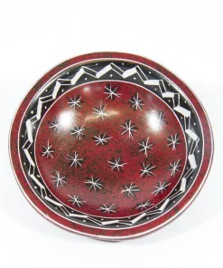 Ciotola 10cm rossa Escher+stelle