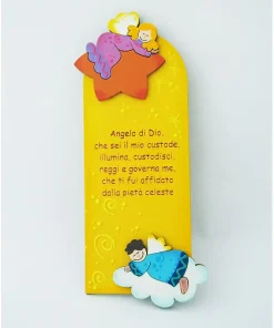 Pala Angelo di Dio gialla 28x10cm