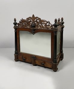 Mobile da tavolo o parete con specchio in legno, 1930 ca.