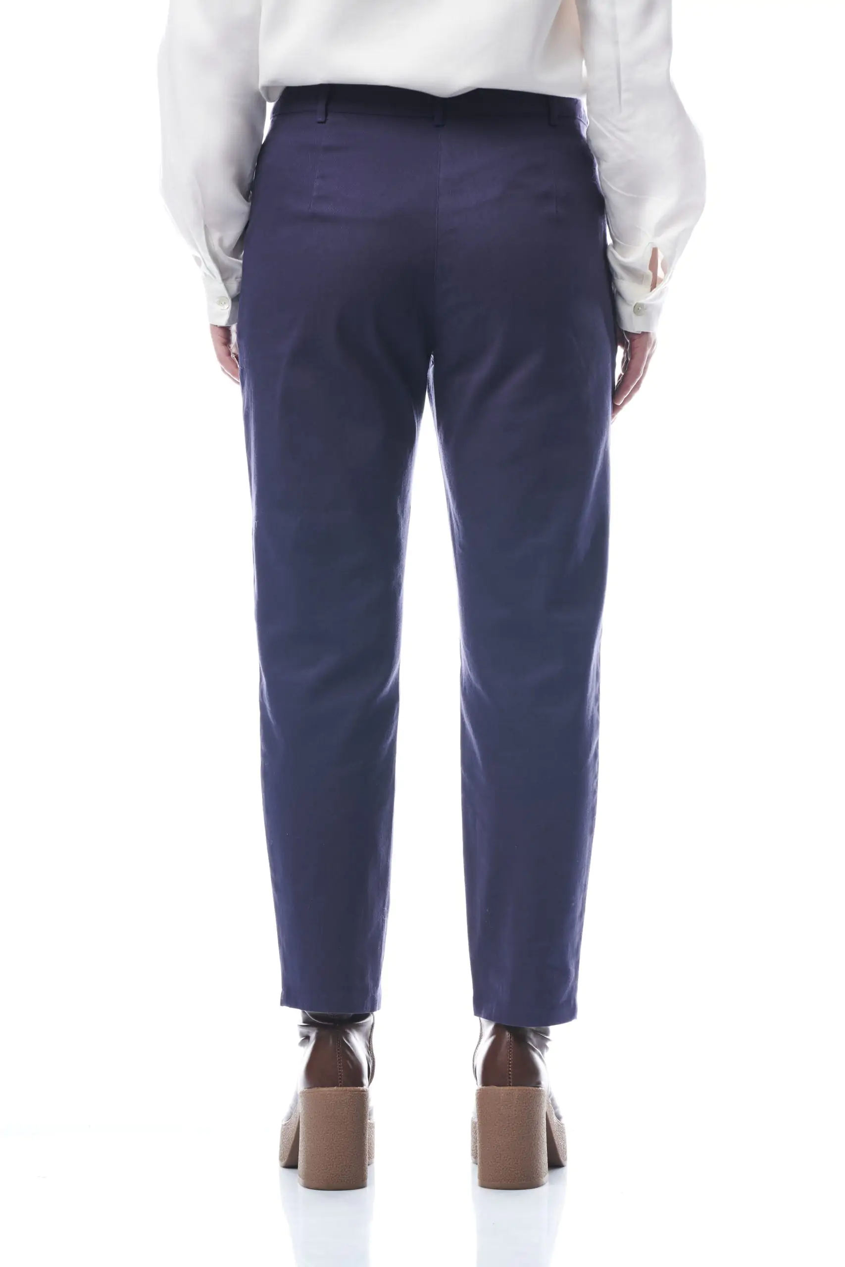 Pantaloni Erica cotone stretch blu XS - immagine 2
