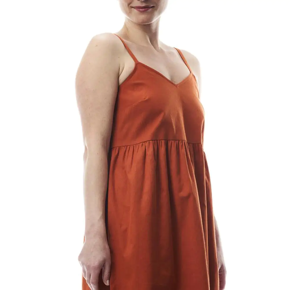 Abito Petra, cotone/lino, arancio, M - immagine 5