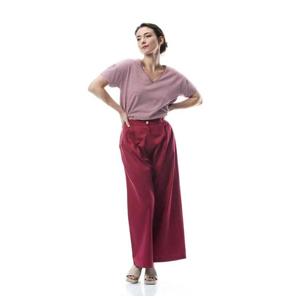 Pantalone Eileen, cotone, ribes, L - immagine 4