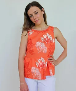 Top Serenella stampa coralli S