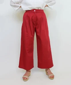 Pantalone Eileen rosso carminio L