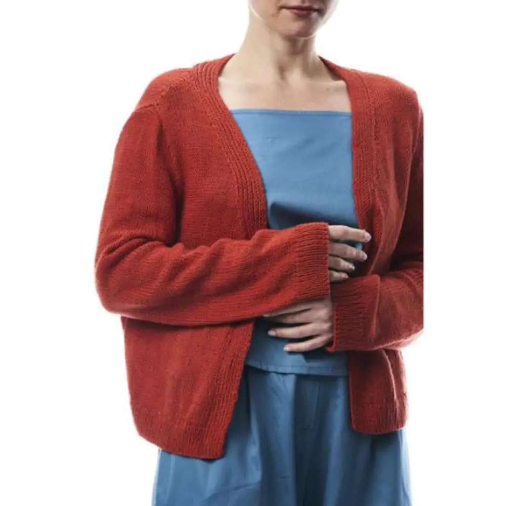 Cardigan Summer, fil. di cotone aranc. L - immagine 4