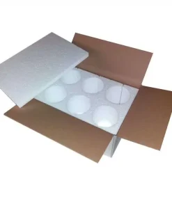 Scatola polistirolo con cartone trasporto vasi miele 6x1000g