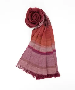Sciarpa in cotone jacquard arancio