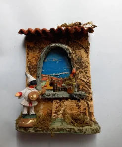 Magnete San Gregorio Armeno Golfo e castel dell’Ovo, Pulcinella mandolino