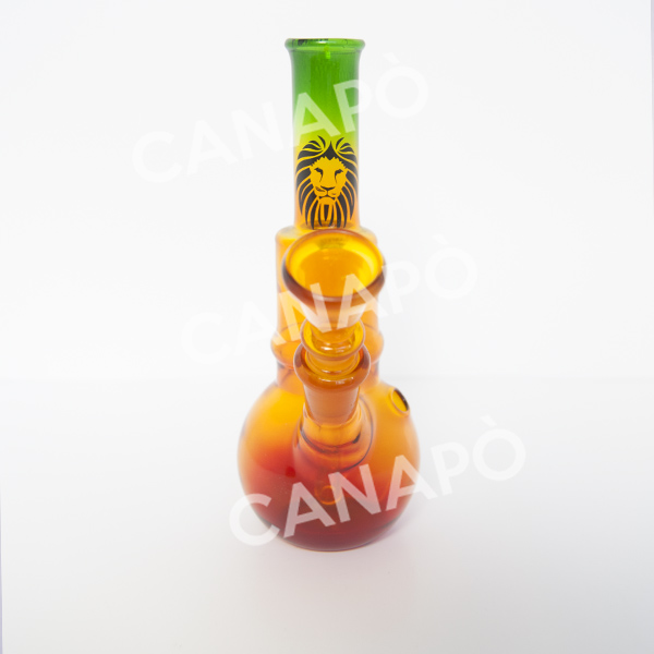 Bonghetto Rasta Lion in vetro piccolo16cm - immagine 2