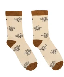 Calze fantasia api beige