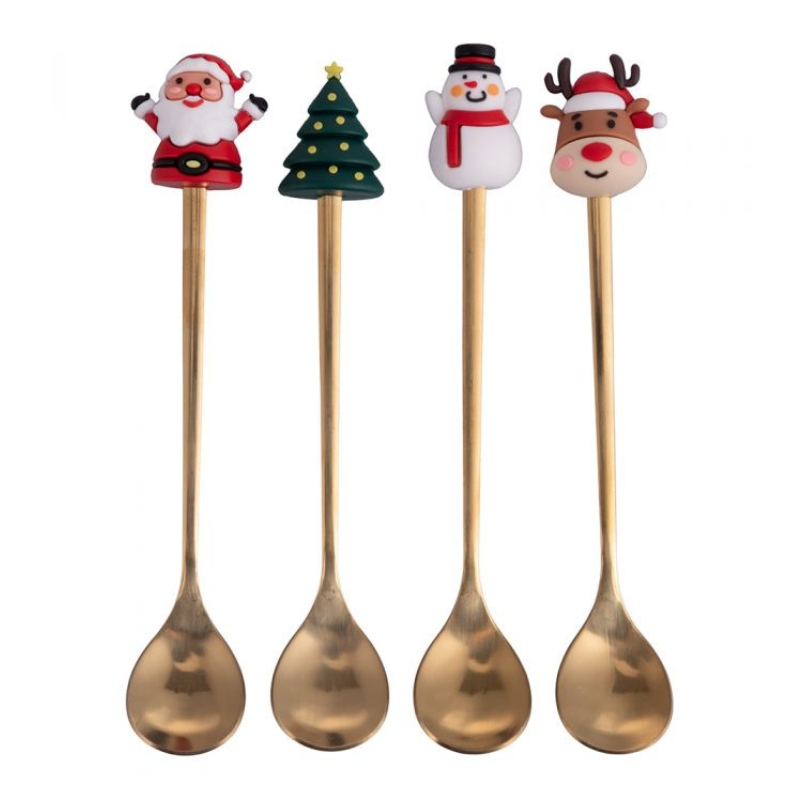 Villa d’Este Home Tivoli Set 4 Cucchiaini Natalizi Xmas - immagine 2