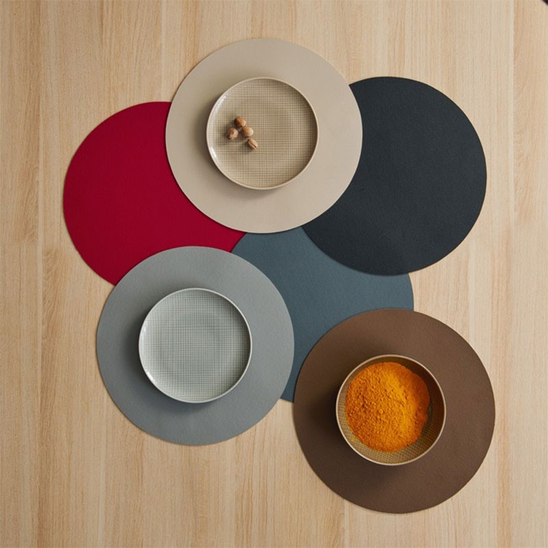 Asa Selection Tovagliette Rotonde in Eco Pelle - immagine 3