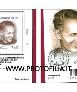 TESSERA FILATELICA ITALIA 2016 nuova “DON CARLO GNOCCHI ” € 3,50