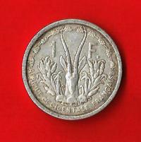 AFRICA OCCIDENTALE FRANCESE- FRENCH WEST AFRICA  1948  1 Franco KCC Km3 €3.00 Circulated
