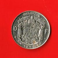 BELGIO – BELGIUM 1976 10 Franchi WCC Km156.1 Circulated €1.00