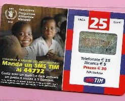 SCHEDE TELEFONICHE – RICARICARD TIM – Serie Manda un SMS al 44772 € 25.00 n. WFP25-M  Scad. Mag. 2006 usata € 0.79