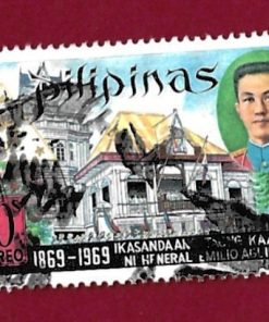 FRANCOBOLLO FILIPPINE 1969 YT 718 usato “centenario della nascita del presidente Emilio Aguinaldo” € 0.80
