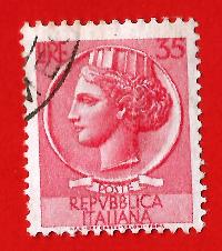 ITALY 1955 YT 717  Used ” Siracusana ” € 0.10