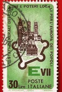ITALY 1964 YT 909 Used “7° Assemblea generale dei Comuni” € 0.10