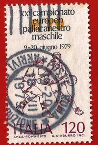 ITALIA – ITALY 1979 YT 1395 Used ” Campionato europeo di basket ” € 0.10