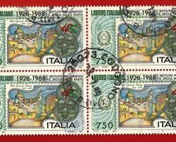 ITALIA / ITALY 1988 YT 1797  QUARTINA – QUATRAIN Used € 3.50