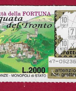 GRATTA e VINCI ” La città della Fortuna: ARQUATA DEL TRONTO ” usato e grattato €5.00