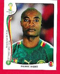 FIGURINE PANINI ORIGINALI MONDIALI BRASILE 2014 CAMEROUN P. Webo  n. 106 € 0.60