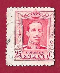FRANCOBOLLO SPAGNA 1922 YT 279 €0.30 Used fortemente spostato